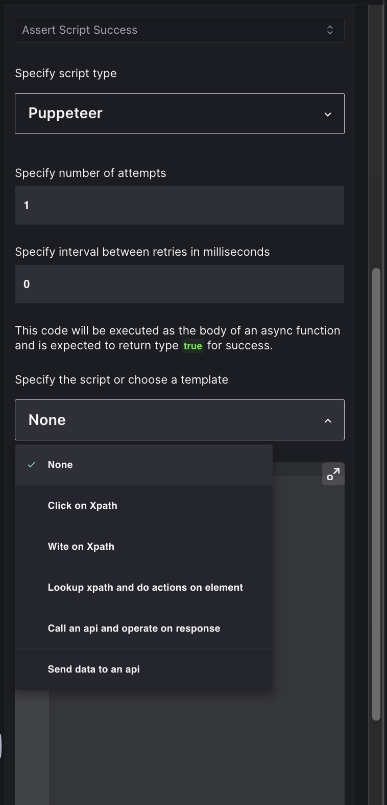 Assert Script Success
